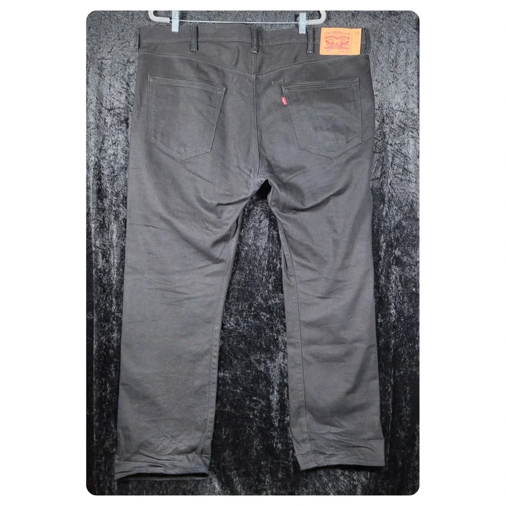 Levis 501 Original Fit Mens Black Denim Straight Leg Jeans W44 L32 00501-0638
